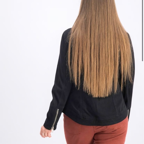 Liverpool Full Zip Black Denim Jacket NWT | Liverpool Zip-Up Jacket Size XS- - Picture 5 of 8